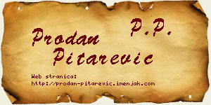Prodan Pitarević vizit kartica